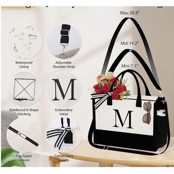 Chic White and Black Crossbody Bag - Picture 5 of 6